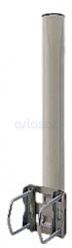 Balkongeländerhalter/Mastverlängerung Stahl 48x60cm mit Schelle