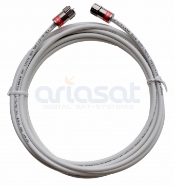 Mini coaxial satellite cable Ören HD 063 A+ with Cabelcon F-connector assembled by the metre