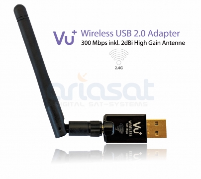 VU+® Wifi/Wlan USB Adapter 300 Mbps inkl. Antenne